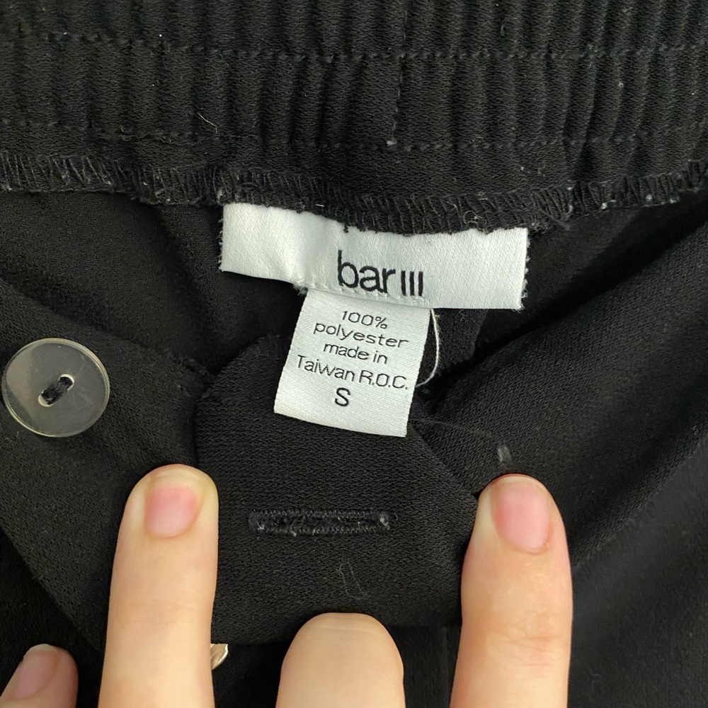 Bar III Black Trouser Pants